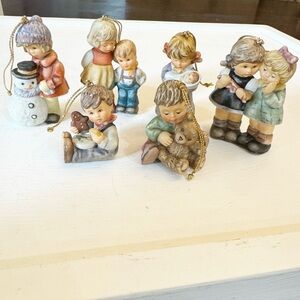 Vintage 1997/99 Goebel Hummel Lot of 6 Christmas Ornaments Children Collectible